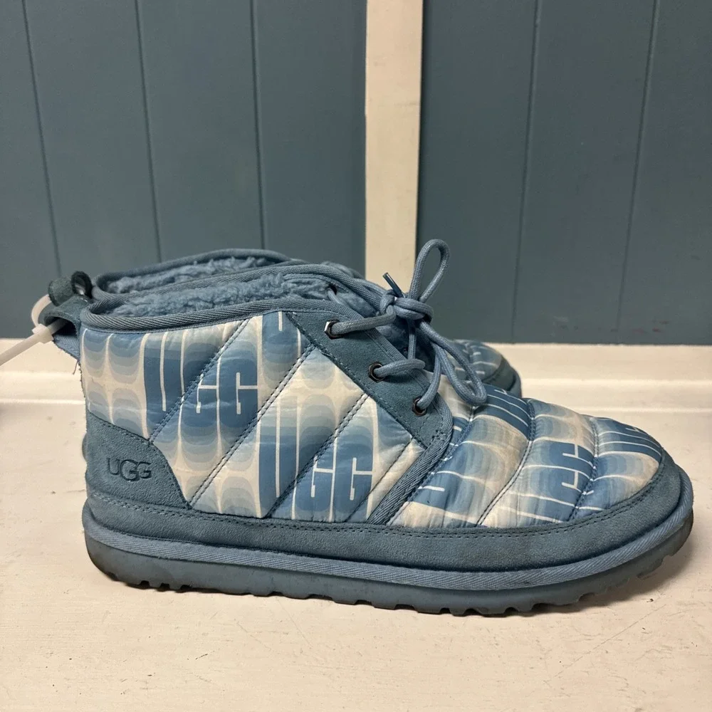 UGG Neumel‎ LTA Wavelength Mens Insulated Winter Snow Boots Size 11 Blue White